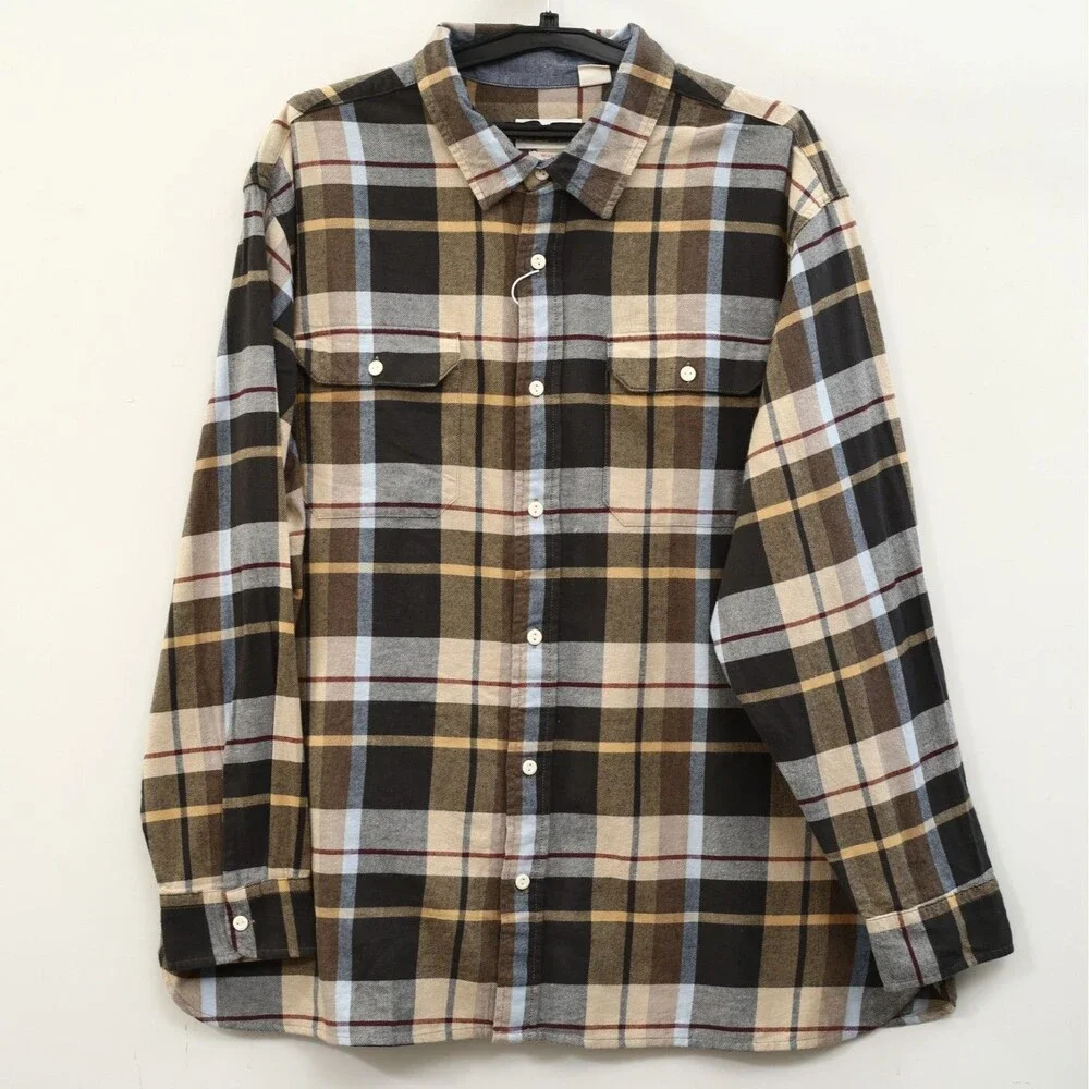 Levi's Men's Relaxed Fit Plaid Flannel Buttondown Shirt Long Sleeve XXL 289979